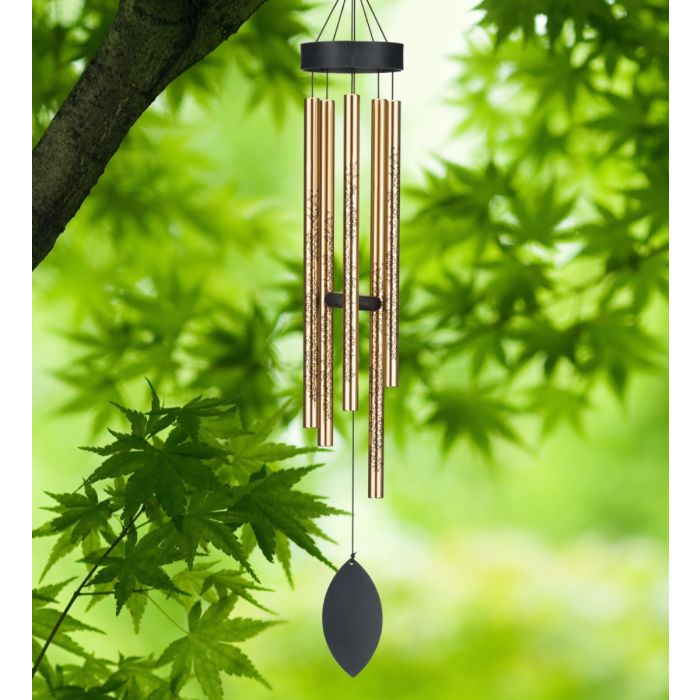 Regal Floral Etched Wind Chime Collection