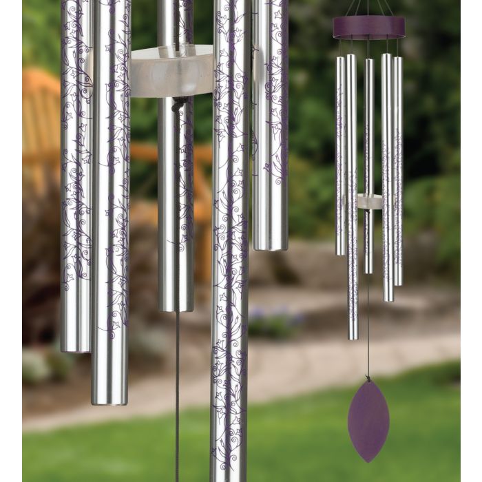 Regal Floral Etched Wind Chime Collection