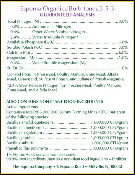 Bulb-Tone Back label