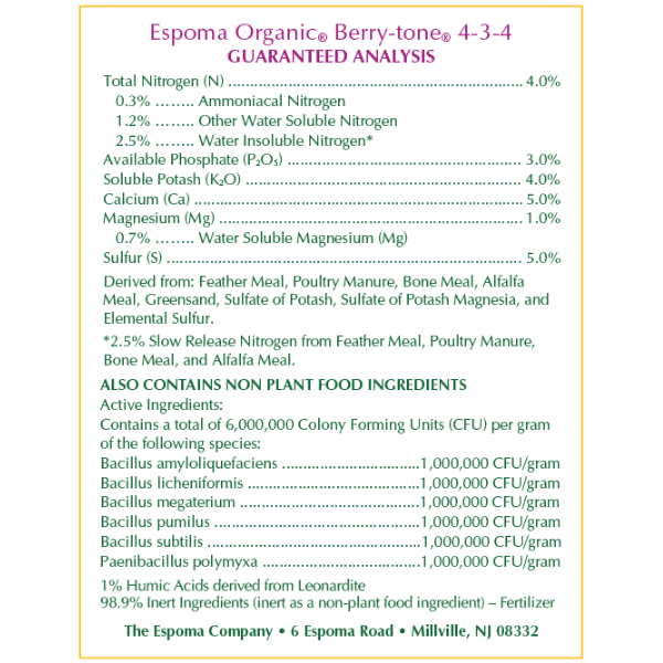 Espoma® Organic Berry-Tone® 