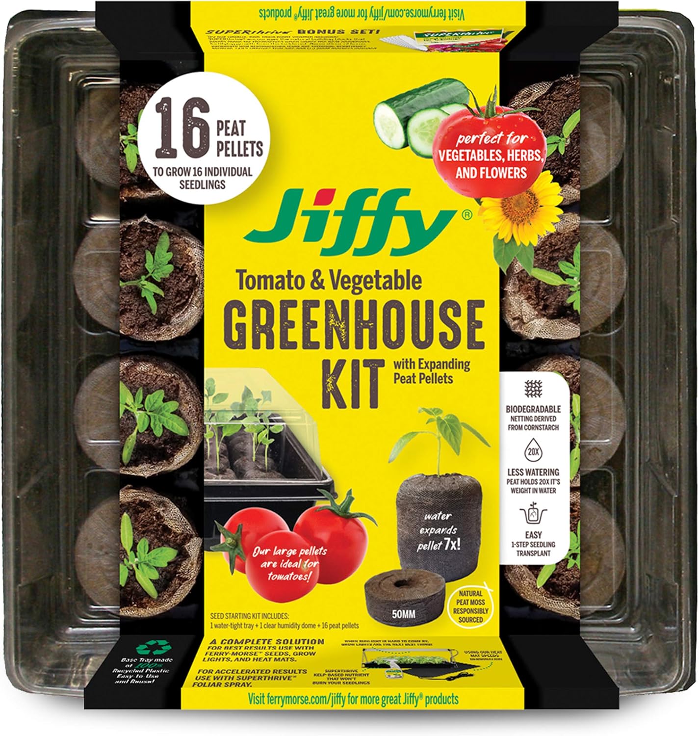 Ferry Morse Jiffy® Greenhouse Kit 16ct