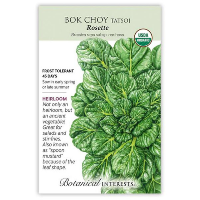 Bok Choy Tatsoi Rosette Organic