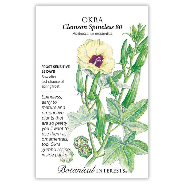 Okra Clemson Spineless 80 Organic