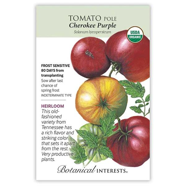 Tomato Pole Cherokee Purple Organic