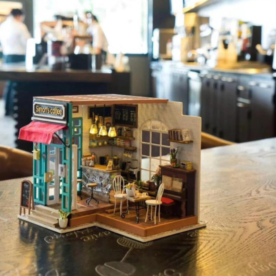 DIY Miniature House Kit: Simon's Coffee