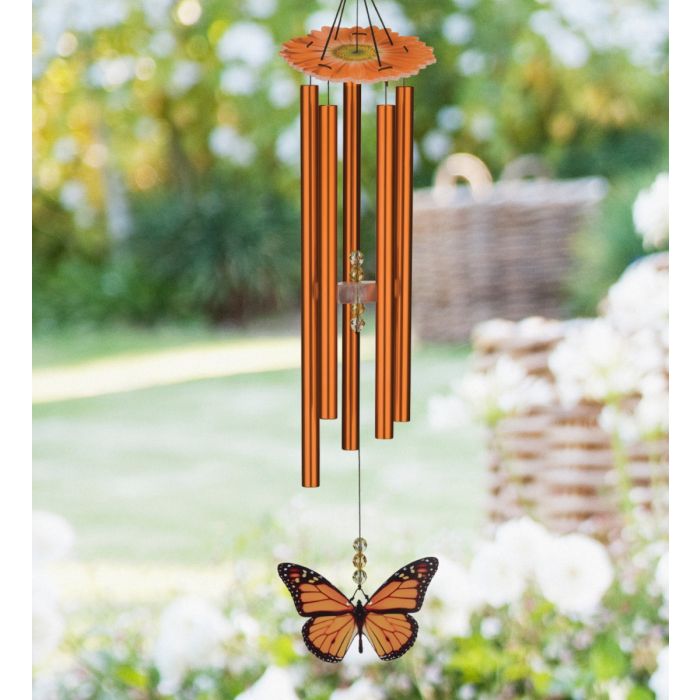 Regal Butterfly Orange Monarch 32" Wind Chime